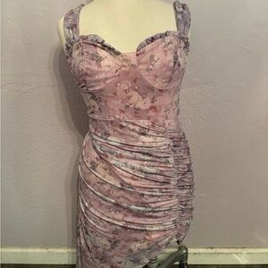 Plus size purple dress